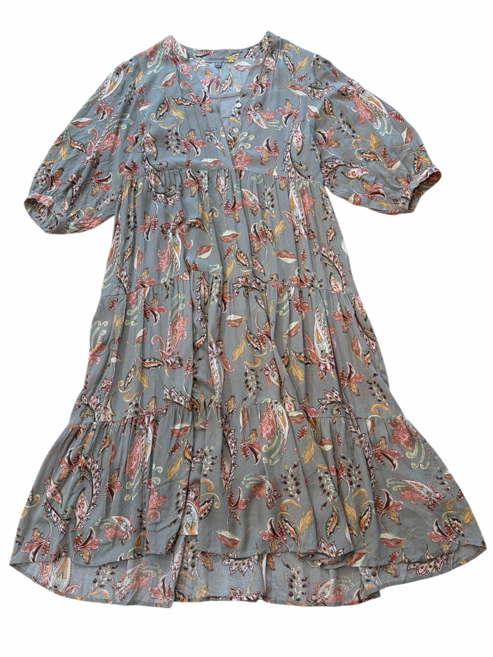 Figueroa & Flower Boho Paisley Tiered Peasant Dress
